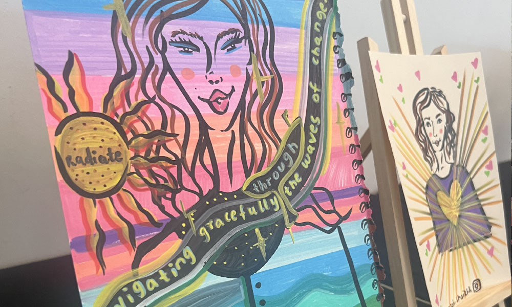 Colourful artwork from the event